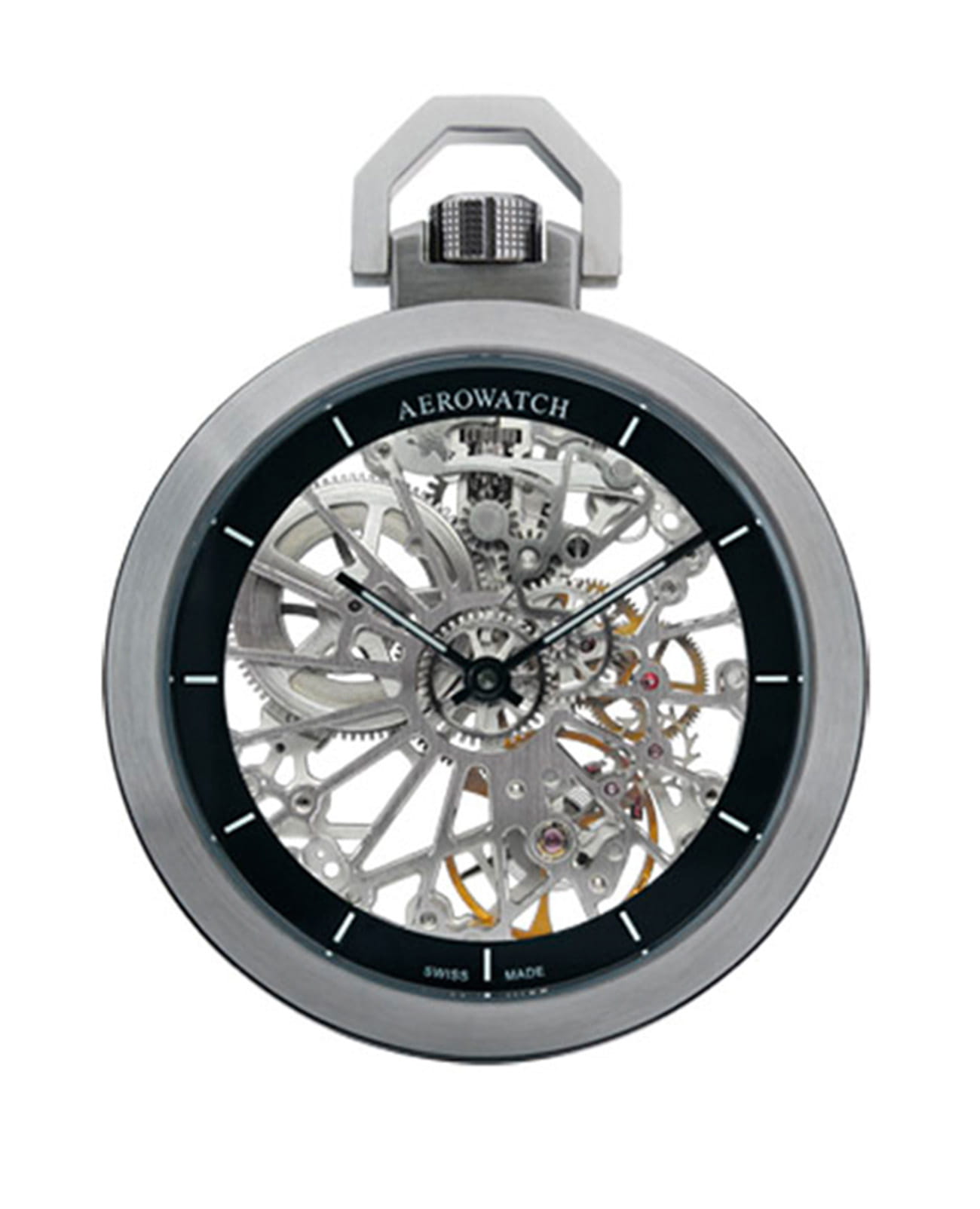 Aerowatch Aerowatch 50818 AA01 SQ  50818 AA01 SQ механические мужские часы черный циферблат, браслет не выбрано — вид спереди